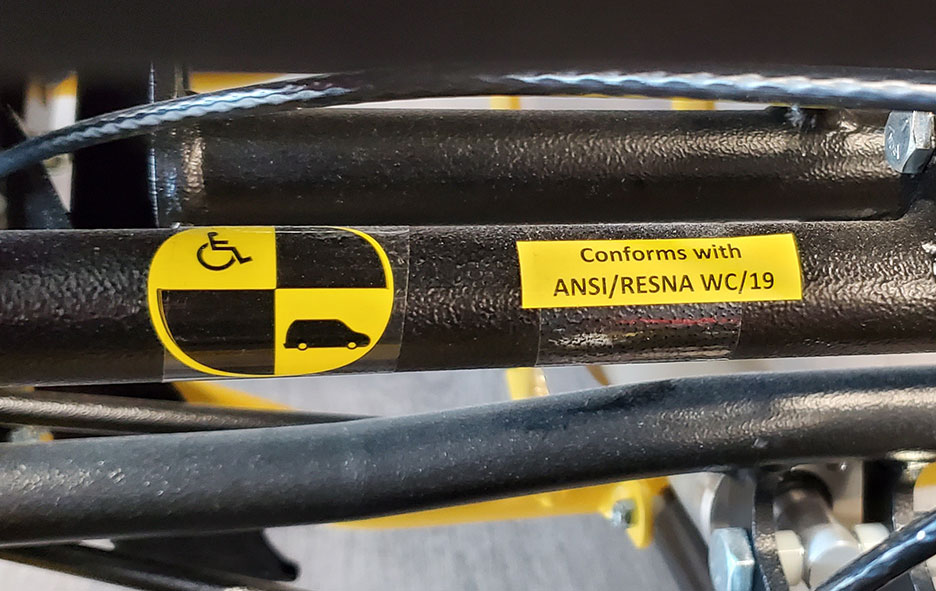 Showing WC19 Sticker on Chair