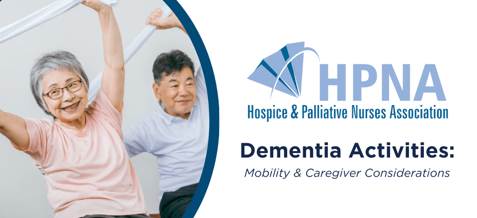 Banner With 2 Elderly People Working out for the Hospice & Palliative Nurses Association