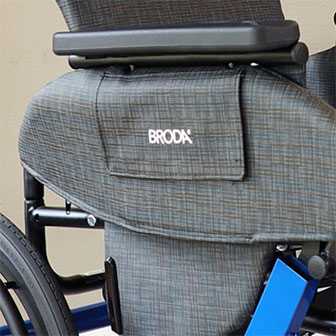 close up of a Broda wheelchair